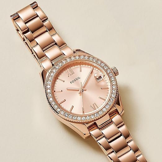 Fossil Analog Rose Gold Dial Women's Watch