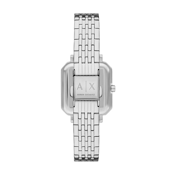 Armani Exchange Stainless Steel Analog Silver Dial Women's Watch, Band Color:Silver