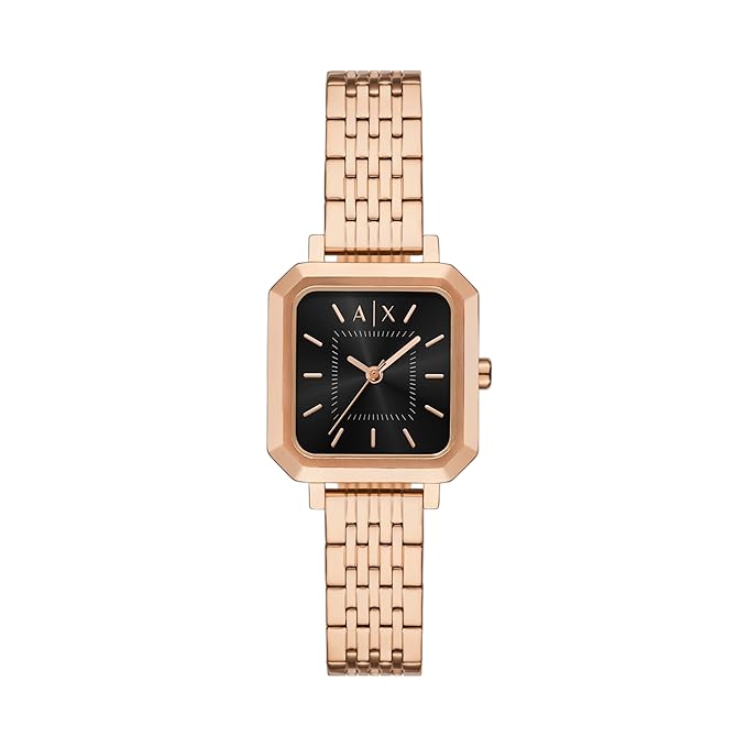 Armani Exchange Pink Quartz Stainless Steel Watch