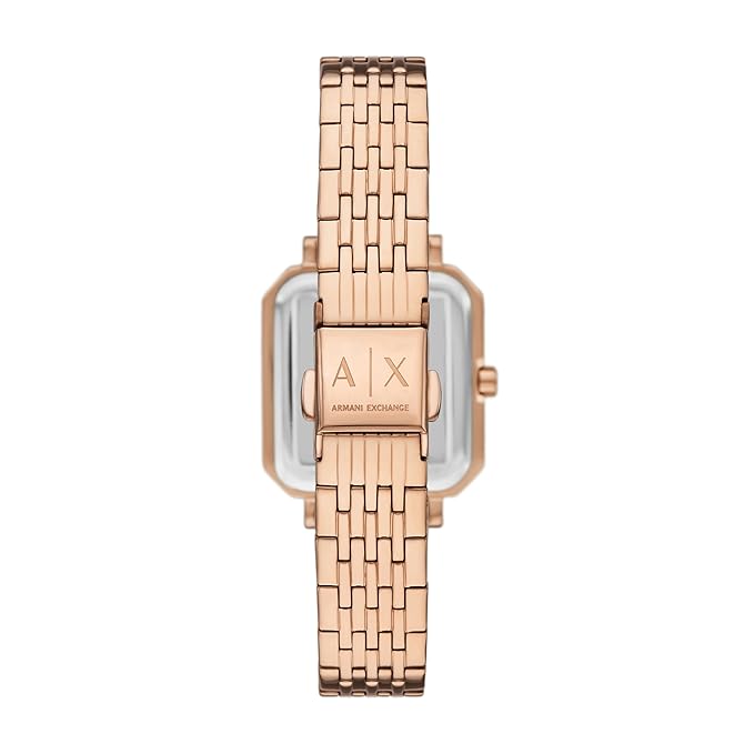 Armani Exchange Pink Quartz Stainless Steel Watch