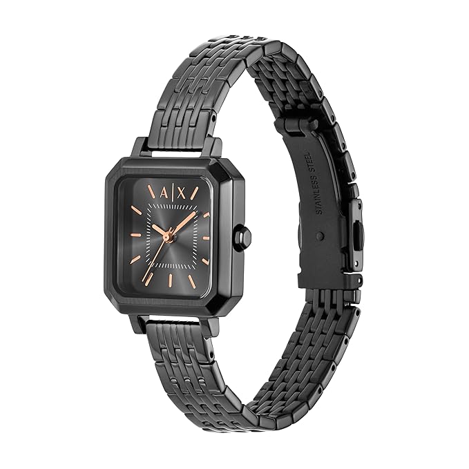 Armani Exchange Black Quartz Stainless Steel Watch