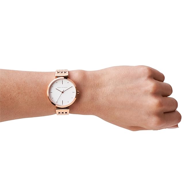 Armani Exchange Analog Silver Dial Women's Stainless Steel Watch