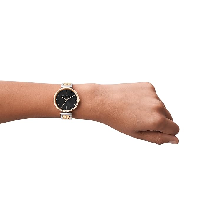 Armani Exchange Women's Watch, Three-Hand Watch for Women with Stainless Steel, Silicone or Leather Band