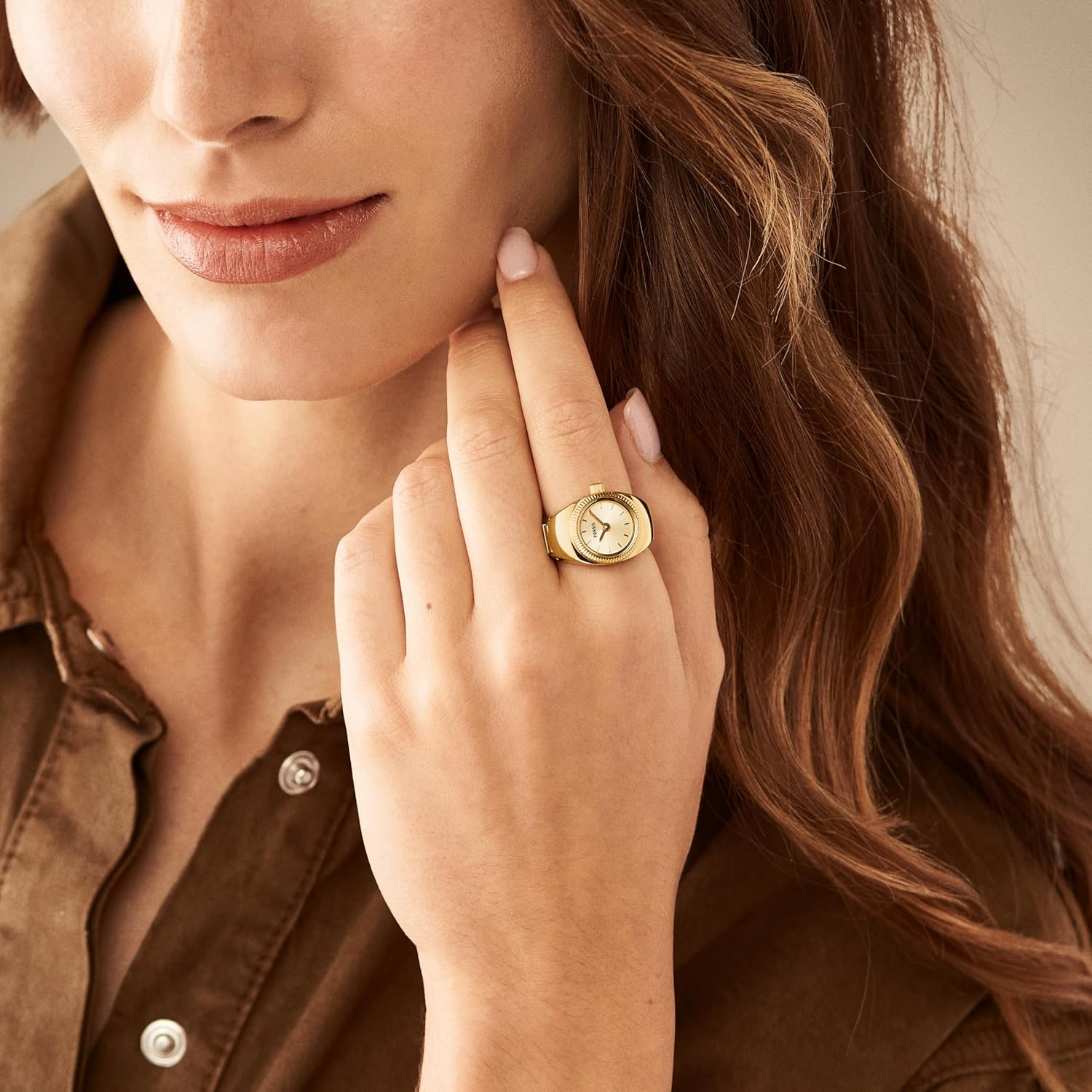 Fossil Ring Watch Gold Watch