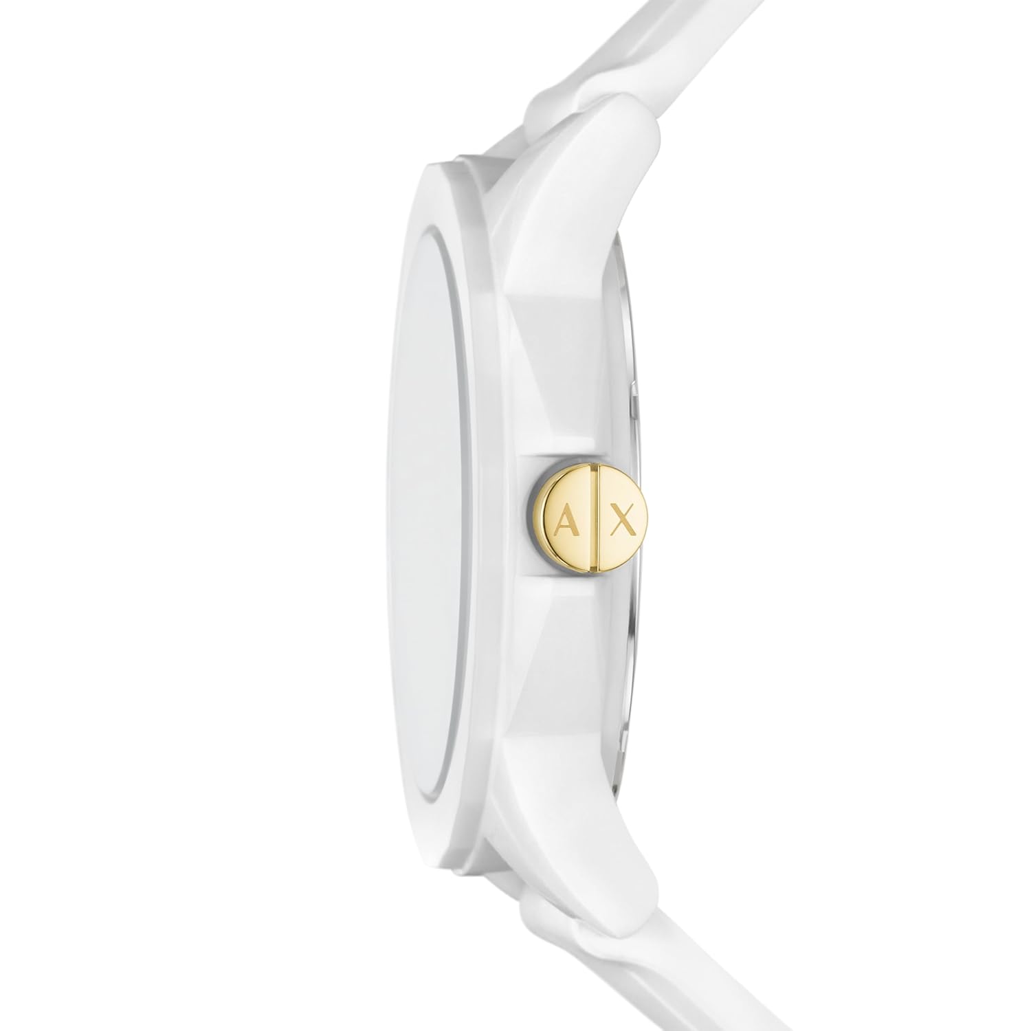 Armani Exchange Silicone Analog White Dial Women's Watch