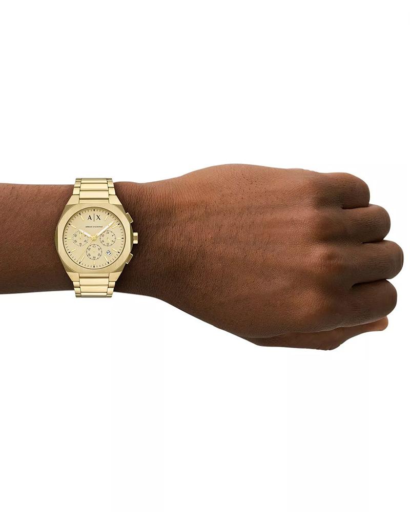 Armani Exchange Men Rafael Round Gold Watch