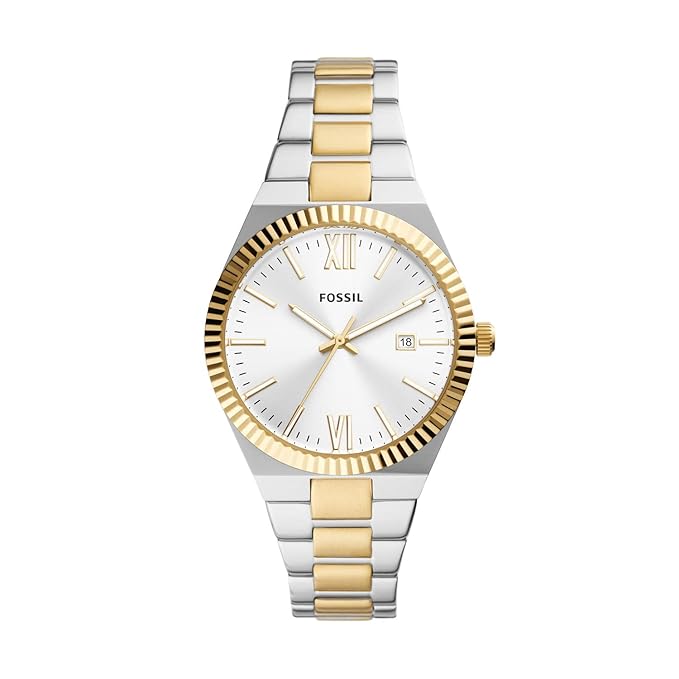 Fossil Scarlette Analog Silver Dial Women's Watch-Es5259 - Stainless Steel