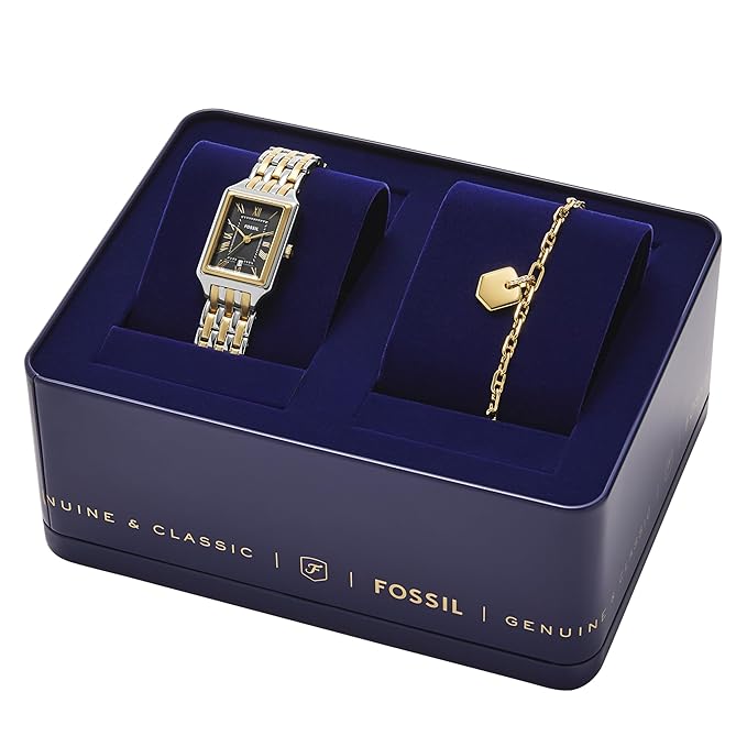 Fossil Womens Raquel Multicolor Quartz Stainless Steel Black Dial Analog Watch ES5376SET