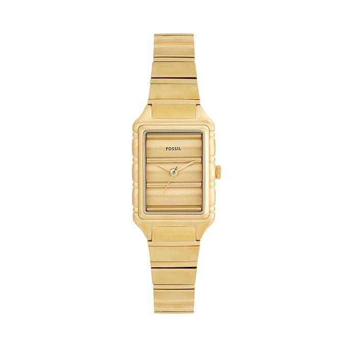 Fossil Womens Raquel Gold Quartz Stainless Steel Gold Dial Analog Watch
