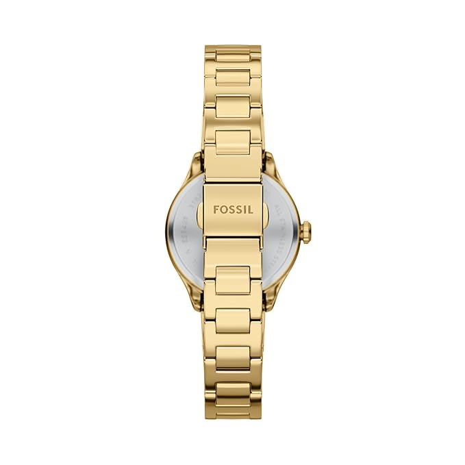 Fossil Gilmore Gold Quartz Stainless Steel