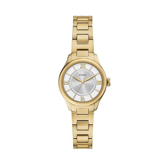 Fossil Gilmore Gold Quartz Stainless Steel