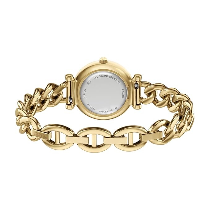 Fossil Carlie Gold Quartz Stainless Steel Watch