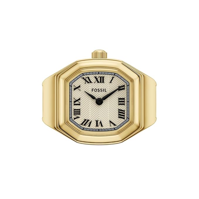Fossil Harlow Watch Ring Gold Quartz Stainless Steel Watch