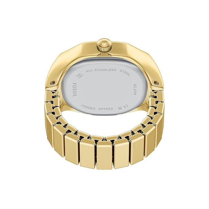 Fossil Harlow Watch Ring Gold Quartz Stainless Steel Watch