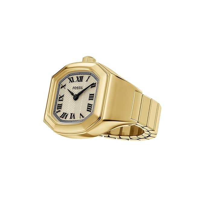 Fossil Harlow Watch Ring Gold Quartz Stainless Steel Watch