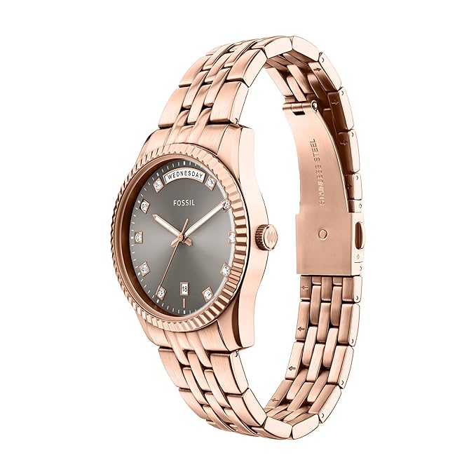 Fossil Scarlette Rose Gold Quartz Stainless Steel Watch