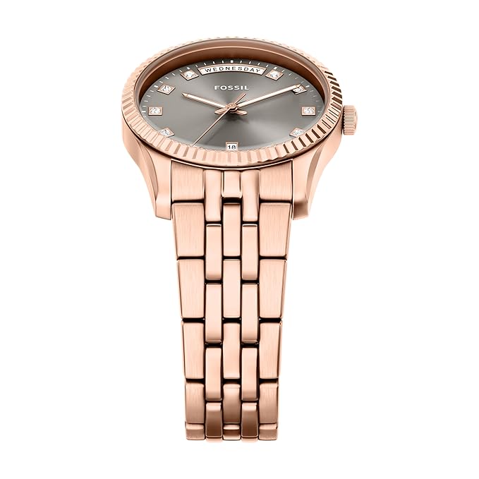 Fossil Scarlette Rose Gold Quartz Stainless Steel Watch