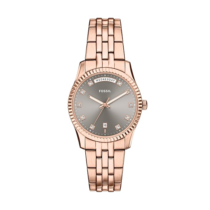 Fossil Scarlette Rose Gold Quartz Stainless Steel Watch