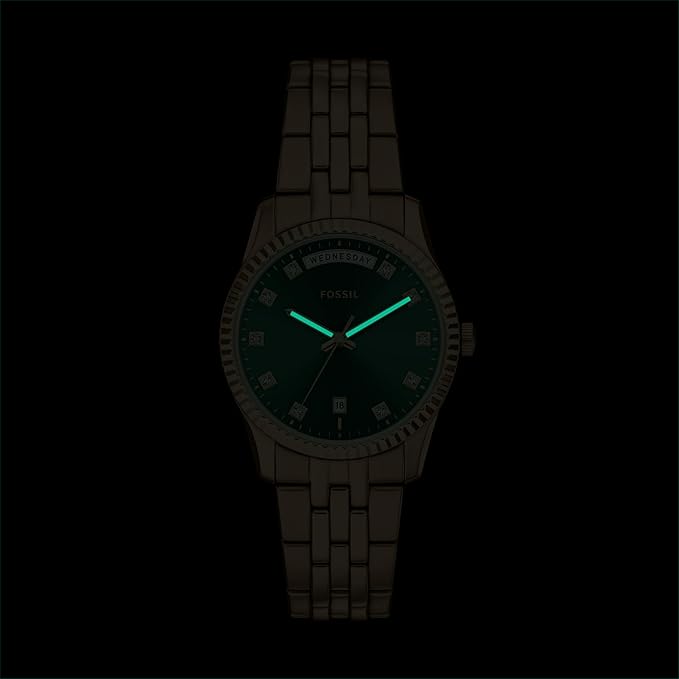 Fossil Scarlette Gold Quartz Stainless Steel Watch
