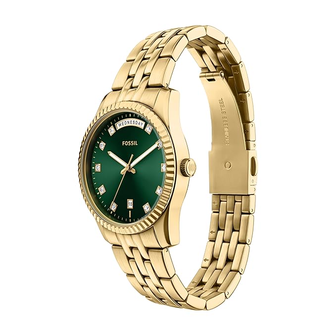 Fossil Scarlette Gold Quartz Stainless Steel Watch
