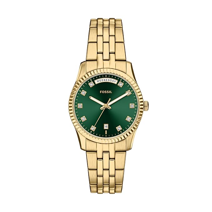 Fossil Scarlette Gold Quartz Stainless Steel Watch