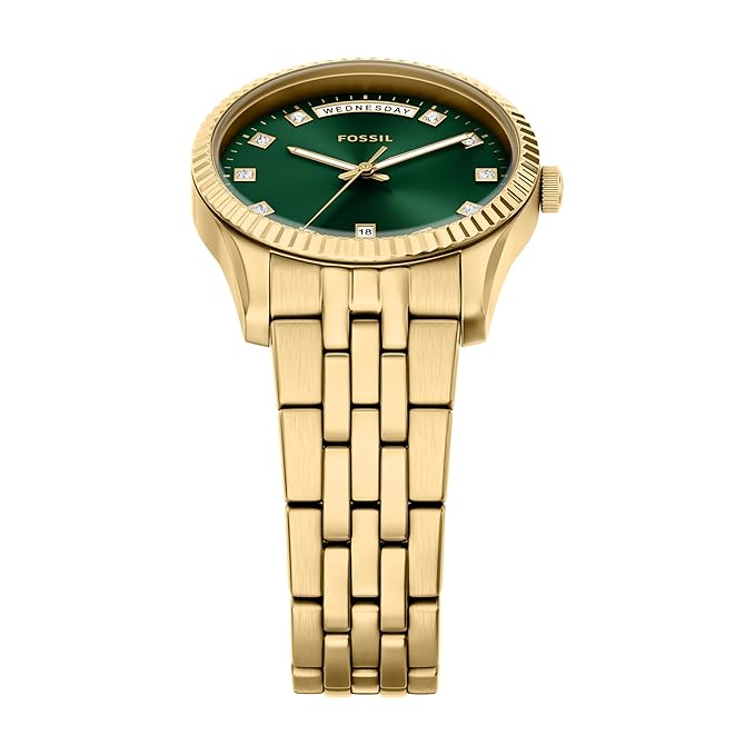 Fossil Scarlette Gold Quartz Stainless Steel Watch