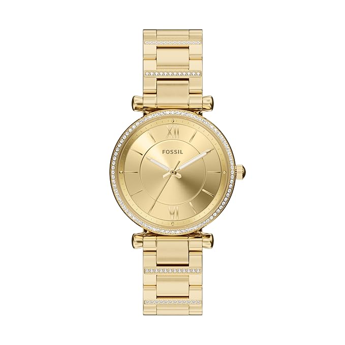 Fossil Carlie Gold Quartz Stainless Steel Watch