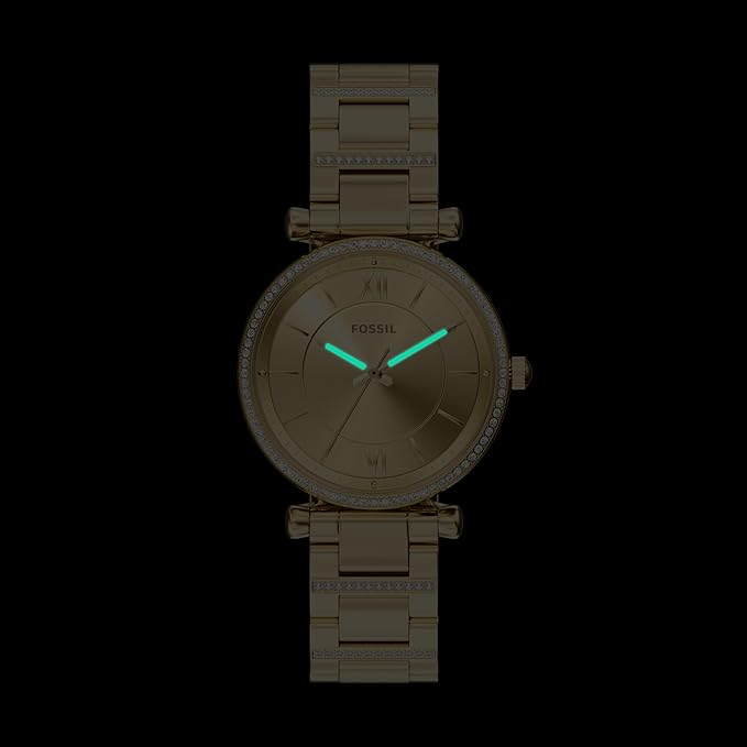 Fossil Carlie Gold Quartz Stainless Steel Watch