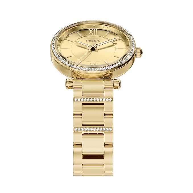 Fossil Carlie Gold Quartz Stainless Steel Watch