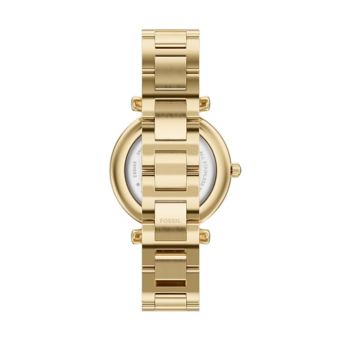 Fossil Carlie Gold Quartz Stainless Steel Watch