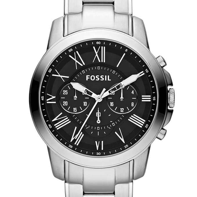 Fossil Grant Silver Quartz Stainless Steel Watch