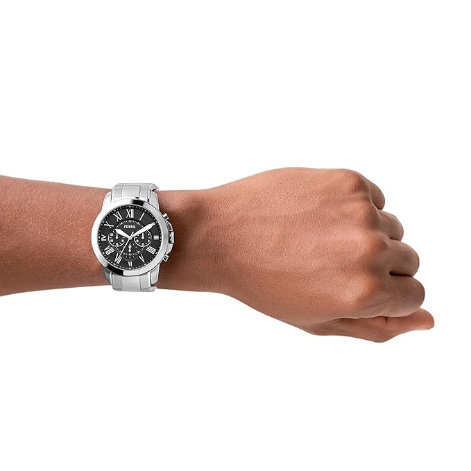 Fossil Grant Silver Quartz Stainless Steel Watch