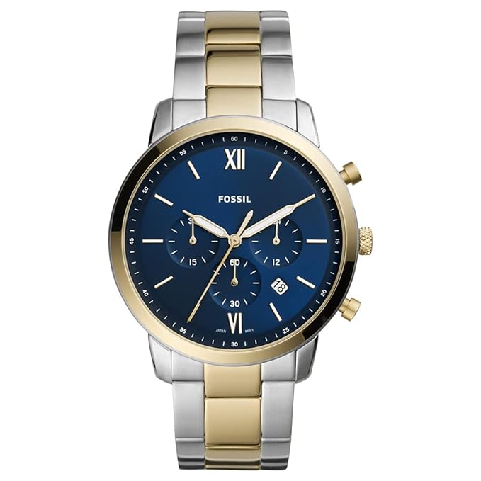 Fossil NEUtra Chronograph Watch , Gold/Silver, bracelet, Gold/Silver, bracelet