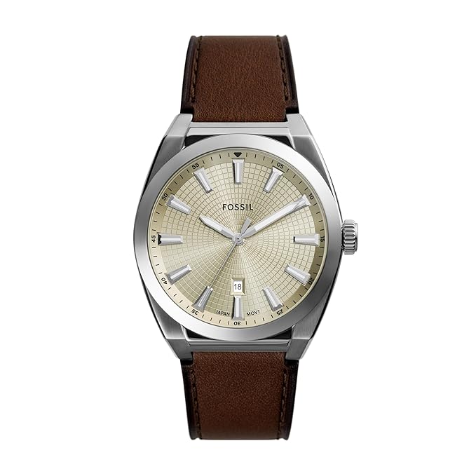Fossil Men's Everett Analog Quartz Leather Watch