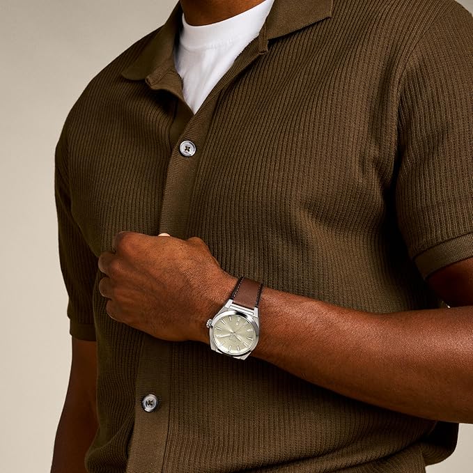 Fossil Men's Everett Analog Quartz Leather Watch