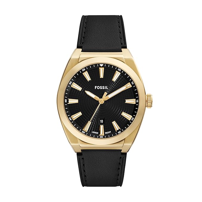 Fossil Men's Everett Analog Quartz Leather Watch