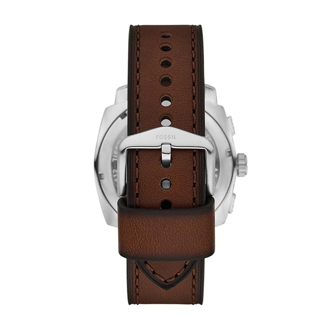 Fossil Machine Brown Quartz Leather Watch