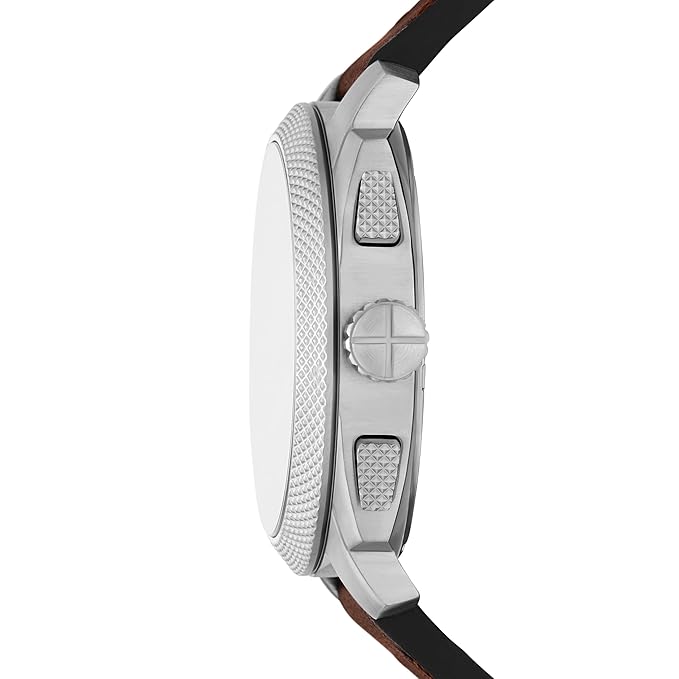 Fossil Machine Brown Quartz Leather Watch