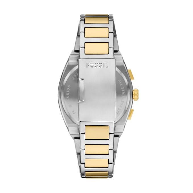 Fossil Men Everett Multicolor Quartz Stainless Steel Green Dial Analog Watch