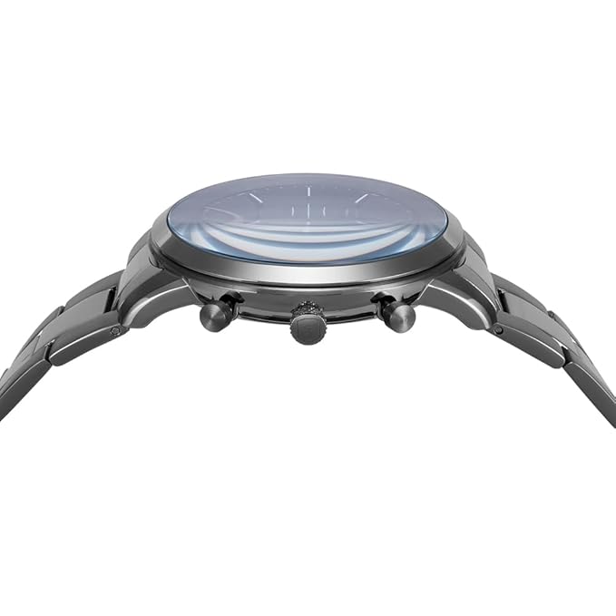 Fossil Chronograph Men Neutra Grey Quartz Stainless Steel Blue Dial Watch