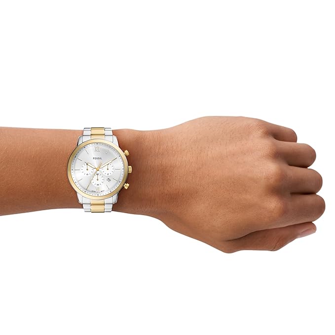 Fossil Men Neutra Multicolor Quartz Stainless Steel White Dial Analog Watch