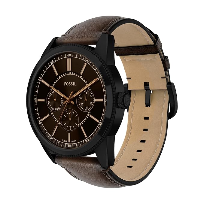 Fossil Pearson Brown Quartz Leather Watch