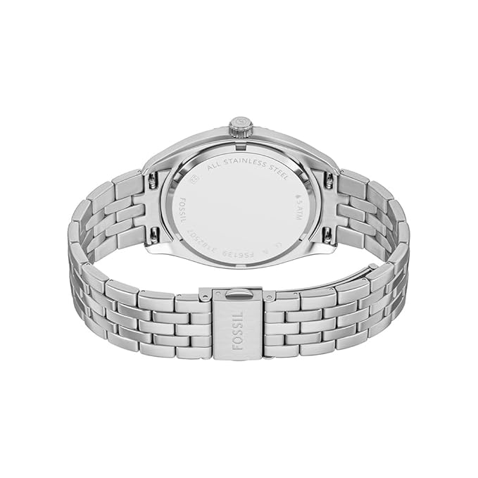Fossil Campbell Silver Quartz Stainless Steel Watch