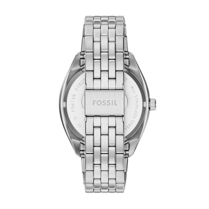 Fossil Campbell Silver Quartz Stainless Steel Watch