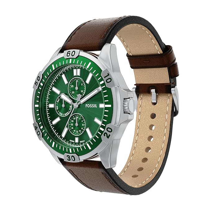 Fossil Garrett Brown Quartz Leather Watch