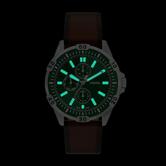Fossil Garrett Brown Quartz Leather Watch