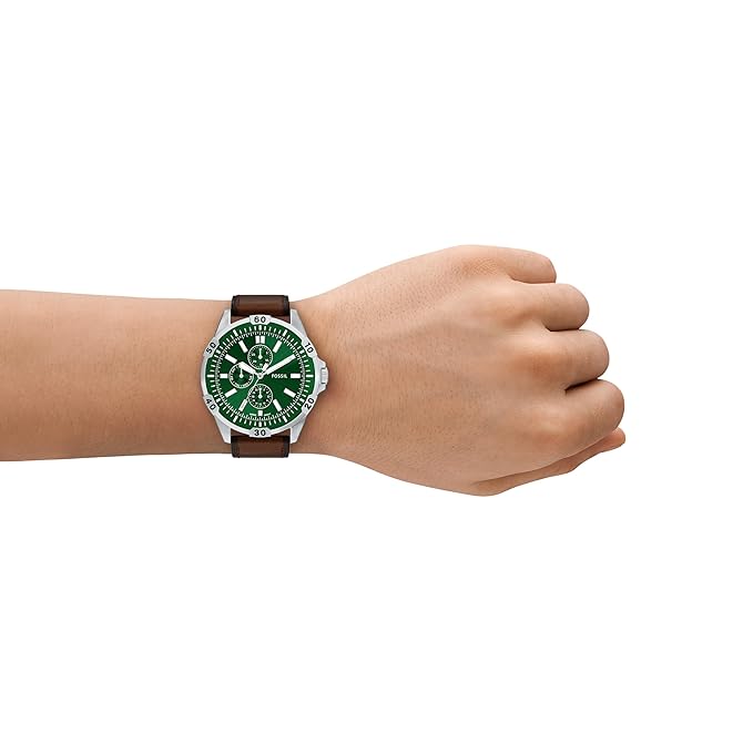 Fossil Garrett Brown Quartz Leather Watch