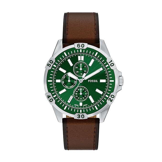 Fossil Garrett Brown Quartz Leather Watch