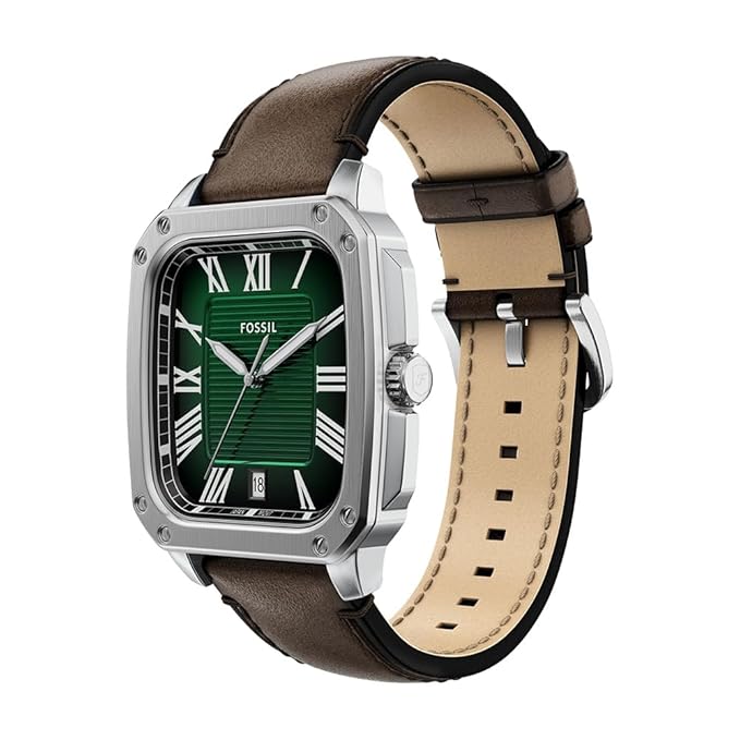 Fossil Crosby Brown Quartz Leather Watch