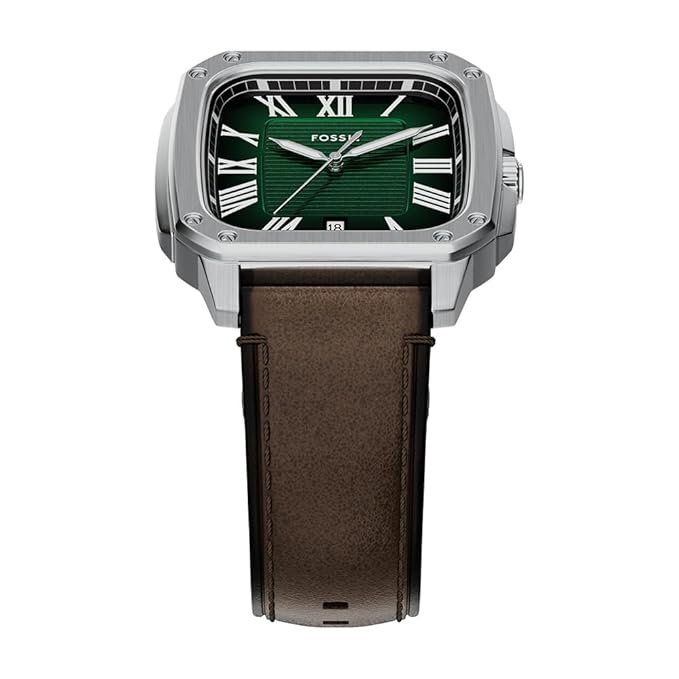Fossil Crosby Brown Quartz Leather Watch